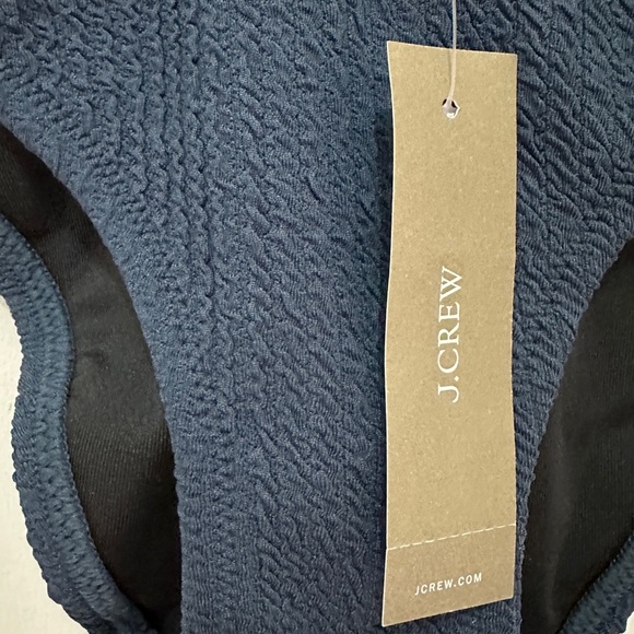 139 J.Crew | NWT Women’s Bikini Bottom Textured Dark Navy (size S) - Picture 4 of 12